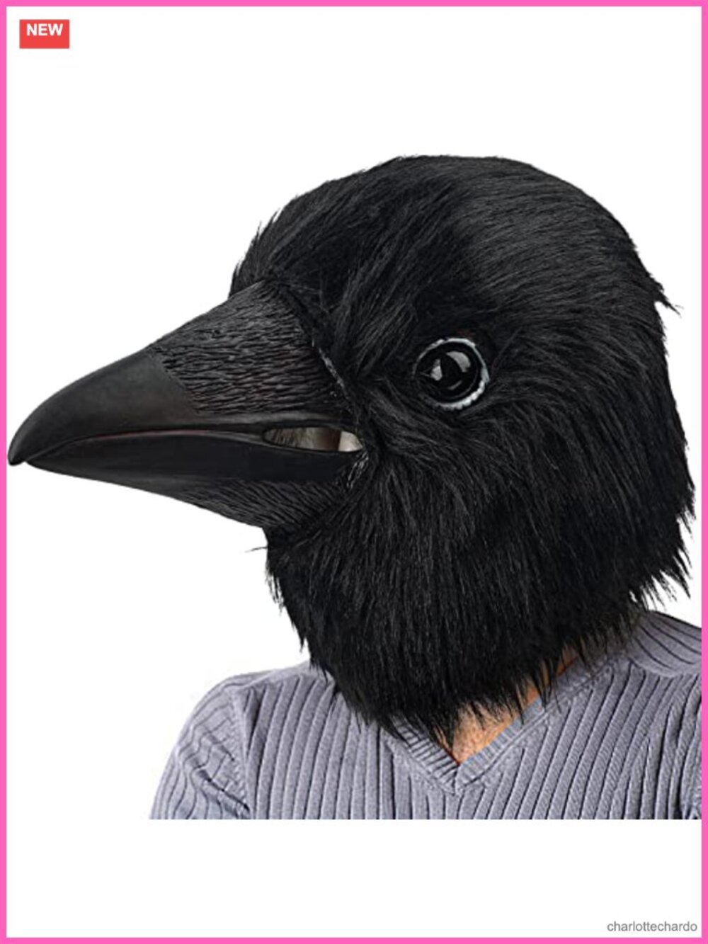 Latex Crow Mask Raven Head Realistic Animal Full Head for Halloween Costume